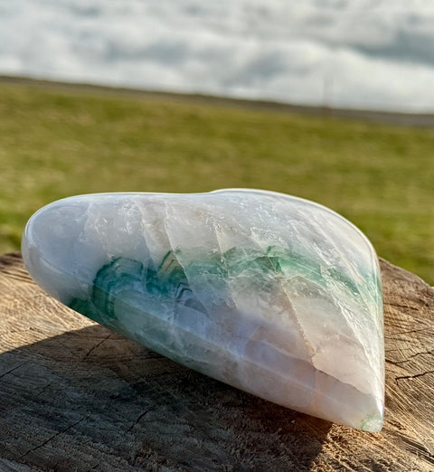 Bergkristallherz mit Chlorit