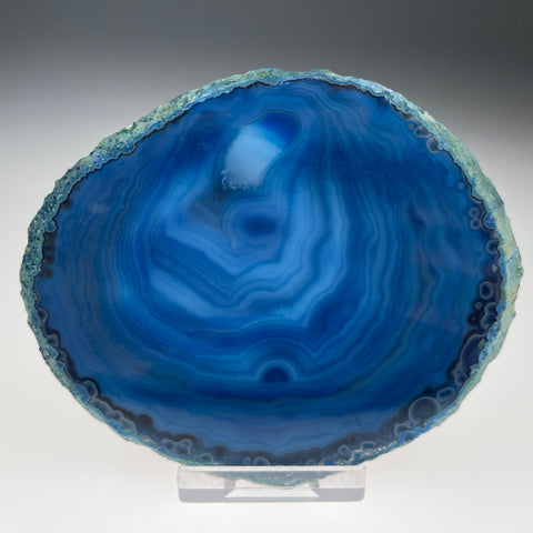 Achatscheibe blau (gefärbt)