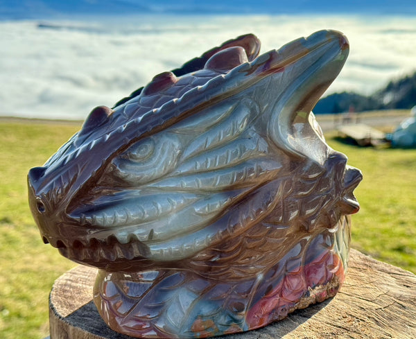 Picasso Jaspis Drachenschädel