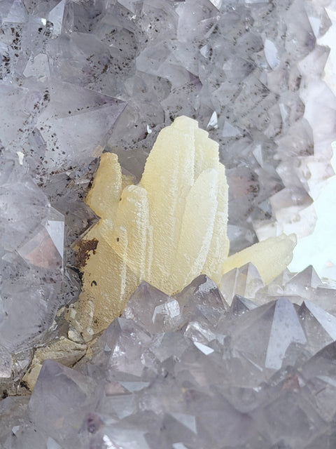 Amethyst mit einem Zepter-Calcit