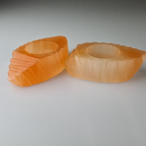 Selenit orange Teelicht Deko