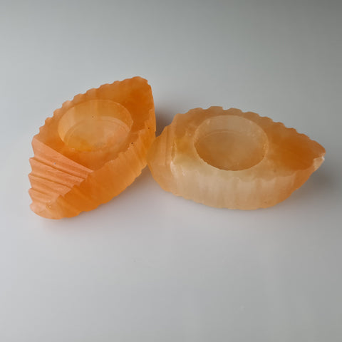 Selenit orange Teelicht Deko